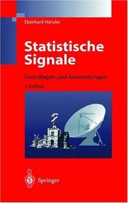 Cover of: Statistische Signale: Grundlagen und Anwendungen