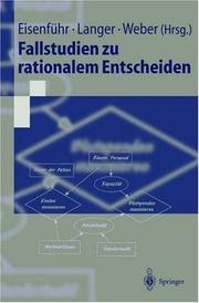 Cover of: Fallstudien zu rationalem Entscheiden (Springer-Lehrbuch)