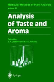 Cover of: Analysis of Taste and Aroma (Molecular Methods of Plant Analysis)