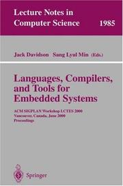 Cover of: Languages, Compilers, and Tools for Embedded Systems: ACM SIGPLAN Workshop LCTES 2000, Vancouver, Canada, June 18, 2000, Proceedings (Lecture Notes in Computer Science)