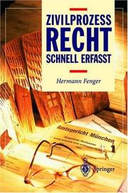 Cover of: Zivilprozessrecht - Schnell erfaßt (Recht - schnell erfasst)