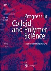 Progress in Colloid and Polymer Science by I. Dekany