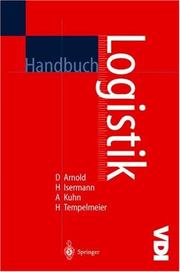 Cover of: Handbuch Logistik (VDI-Buch) by Dieter Arnold, Heinz Isermann, Axel Kuhn, Horst Tempelmeier