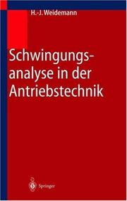 Cover of: Schwingungsanalyse in der Antriebstechnik by Hans-Jürgen Weidemann