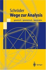 Wege zur Analysis by Herbert Schröder