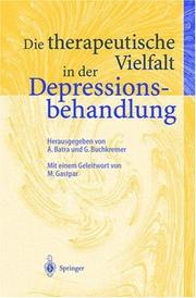 Cover of: Die therapeutische Vielfalt in der Depressionsbehandlung