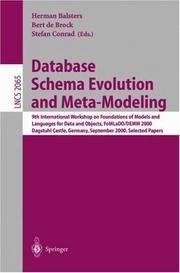 Cover of: Database Schema Evolution and Meta-Modeling by 