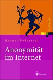 Cover of: Anonymität im Internet: Vertrauliche Kommunikation in Netzen (Xpert.press)