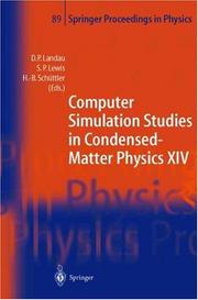 Cover of: Computer Simulation Studies in Condensed-Matter Physics XIV