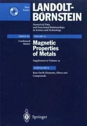 Cover of: Rare Earth Elements, Alloys and Compounds (Landolt-Bornstein Numerical Data and Functional Relationships in Science and Technology - New Series) by 