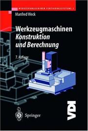 Cover of: Werkzeugmaschinen - Konstruktion und Berechnung
