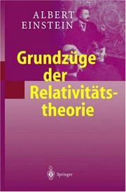 Cover of: Grundzüge der Relativitätstheorie by Albert Einstein