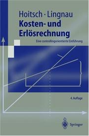 Cover of: Kosten- und Erlösrechnung. Eine controllingorientierte Einführung.