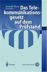 Cover of: Das Telekommunikationsgesetz auf dem Prüfstand