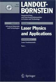 Cover of: Laser Fundamentals: Part 1 (Numerical Data)