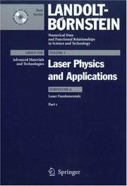 Cover of: Laser Fundamentals by 