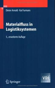 Cover of: Materialfluss in Logistiksystemen (VDI-Buch) by Dieter Arnold, Kai Furmans
