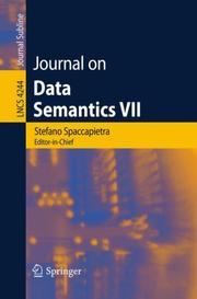 Cover of: Journal on Data Semantics VII by Stefano Spaccapietra