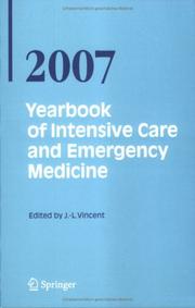 Cover of: Yearbook of Intensive Care and Emergency Medicine / Annual volumes 2007 (Yearbook of Intensive Care and Emergency Medicine)