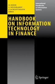 Cover of: Handbook on Information Technology in Finance (International Handbooks on Information Systems)