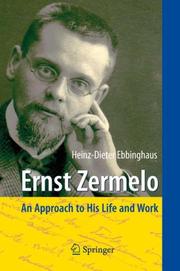 Cover of: Ernst Zermelo: An Approach to His Life and Work