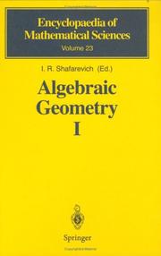 Cover of: Algebraic Geometry I by David Mumford