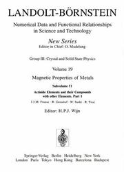 Cover of: Landolt-Bornstein: Group III: Crystal and Solid State Physics (Numerical Data & Functional Relationships in Science & Technology: New Series)