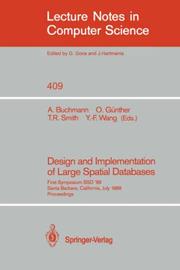 Cover of Design and Implementation of Large Spatial Databases