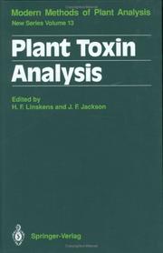 Cover of: Plant Toxin Analysis (Molecular Methods of Plant Analysis)