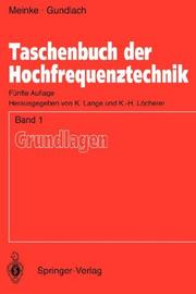 Cover of: Taschenbuch der Hochfrequenztechnik: Band 1: Grundlagen