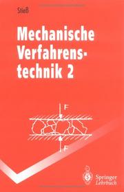 Cover of: Mechanische Verfahrenstechnik by Matthias Stiess