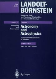 Cover of: Stars and Star Clusters (Landolt-Bornstein , Vol 3)