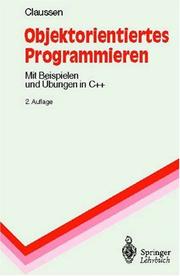 Cover of: Objektorientiertes Programmieren by Ute Claussen