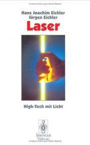 Cover of: Laser by Hans J. Eichler, Jürgen Eichler