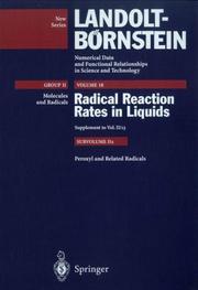 Cover of: Peroxyl and Related Radicals (Landolt-Bornstein: Numerical Data & Functional Relationships in Science & Technology)