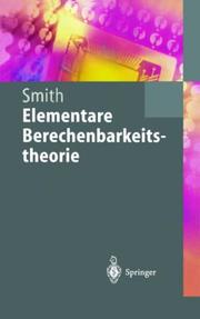 Cover of: Elementare Berechenbarkeitstheorie