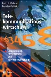 Cover of: Telekommunikationswirtschaft by Paul J.J. Welfens, Cornelius Graack