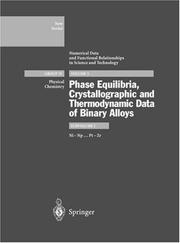 Cover of: Ni-Np ... Pt-Zr (Numerical Data & Functional Relationships in Science & Technology) by B. Predel