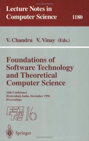 Foundations of software technology and theoretical computer science by V. Vinay