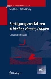 Cover of: Fertigungsverfahren 2: Schleifen, Honen, Läppen (VDI-Buch)