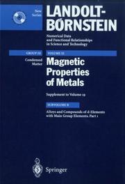 Cover of: Alloys and Compounds of d-Elements with Main Group Elements. Part 1 (Landolt-Bornstein, 32)