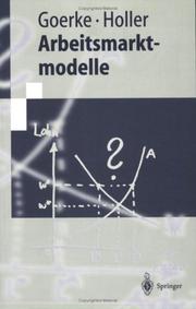 Cover of: Arbeitsmarktmodelle