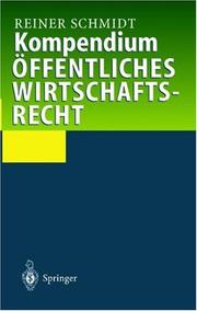 Cover of: Kompendium Öffentliches Wirtschaftsrecht