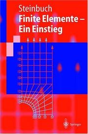 Cover of: Finite Elemente - Ein Einstieg by Rolf Steinbuch