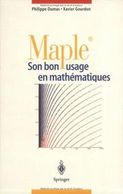 Cover of: Maple: Son bon usage en mathématiques
