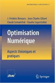 Cover of: Optimisation Numerique: Aspects theoriques et pratiques (Mathématiques et Applications)