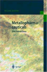 Cover of: Metallopharmaceuticals I by 