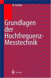 Cover of: Grundlagen der Hochfrequenz-Messtechnik