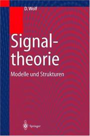 Cover of: Signaltheorie: Modelle und Strukturen