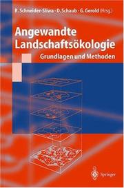 Cover of: Angewandte Landschaftsökologie: Grundlagen und Methoden